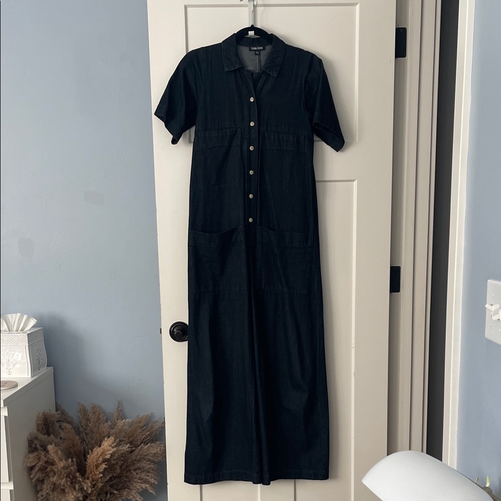 Ilana Kohn Dark Denim Short Sleeve Jumpsuit